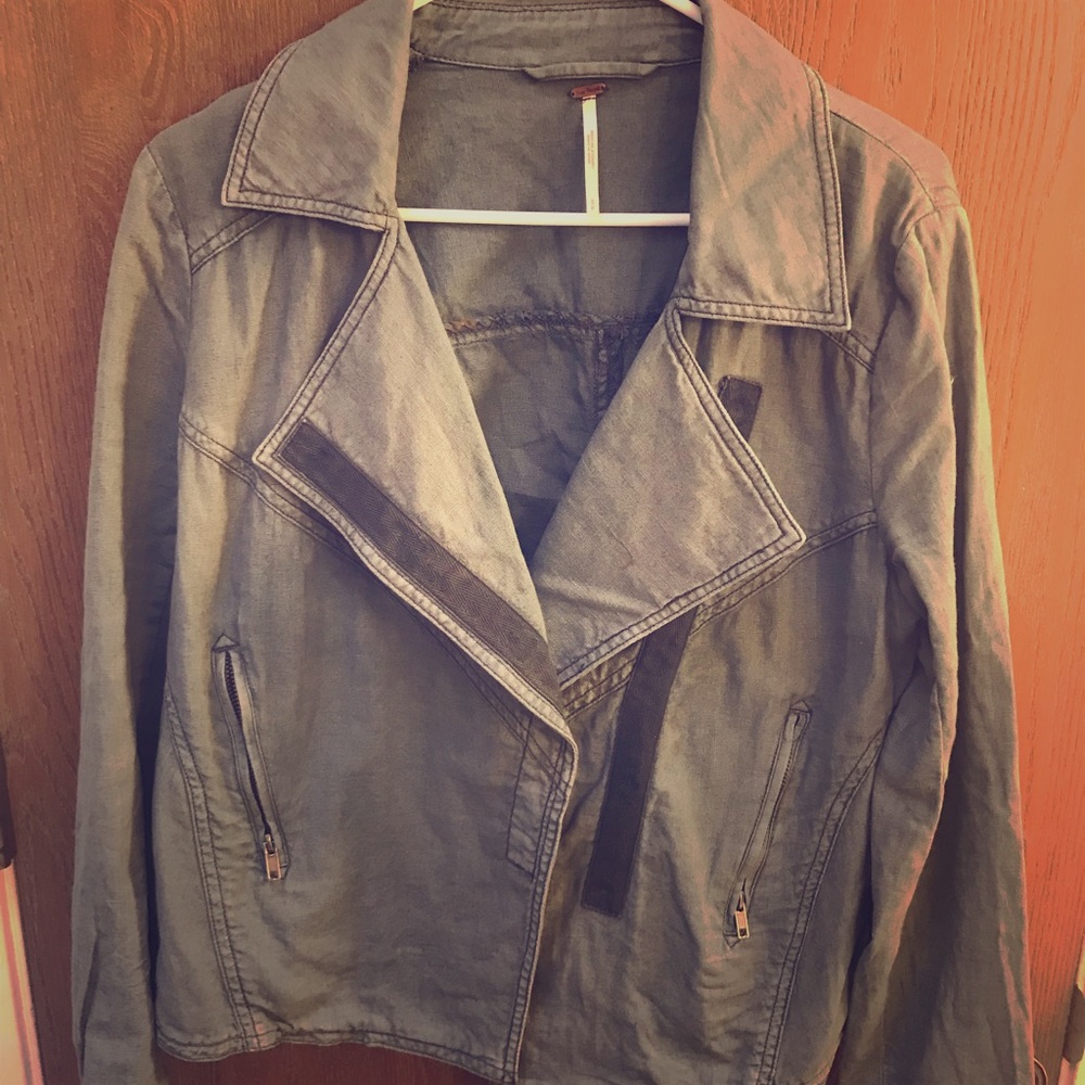 Free People Linen Blazer Jacket